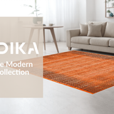 Ultra Soft Area Rug, Non Slip, Stain Resistant, Washable Area Rugs for Living Room, Bedroom, Stylish Cozy Runner Appeal(Orange)
