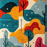 Ultra Soft Area Rug, Non Slip, Stain Resistant, Washable Area Rugs for Living Room, Bedroom, Whimsical Multi-Color Kitchen Floor Mat Set(Blue)