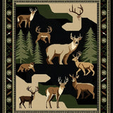 Ultra Soft Area Rug, Non Slip, Stain Resistant, Washable Area Rugs for Living Room, Bedroom, Natural Toned Hunting Scene Motif(Beige)
