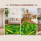 Ultra Soft Area Rug, Non Slip, Stain Resistant, Washable Area Rugs for Living Room, Bedroom, Lively Bee-Inspired Artistic Element(Green)