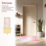 Ultra Soft Area Rug, Non Slip, Stain Resistant, Washable Area Rugs for Living Room, Bedroom, Elegant Ombre Color Fusion(Pink)