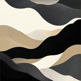 Black and Beige Abstract for Indoor Patios(Beige)
