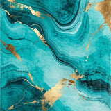Ultra Soft Area Rug, Non Slip, Stain Resistant, Washable Area Rugs for Living Room, Bedroom, Chic Abstract Artful Turquoise(Blue)