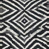 Ultra Soft Area Rug, Non Slip, Stain Resistant, Washable Area Rugs for Living Room, Bedroom, Minimalist Black and White Chevron Stripe Rug with Repeating Angular Patterns(Black)