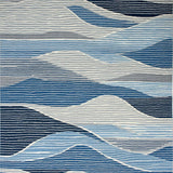 Ultra Soft Area Rug, Non Slip, Stain Resistant, Washable Area Rugs for Living Room, Bedroom, Chic Minimalist Abstract Aesthetic(Blue)