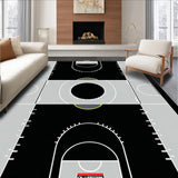 Energetic Striped Sports Motif(Black)