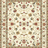 Ultra Soft Area Rug, Non Slip, Stain Resistant, Washable Area Rugs for Living Room, Bedroom, Chic Floral Vintage Charm(Beige)