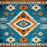 Contemporary Ethnic Motif Flourish(Blue)
