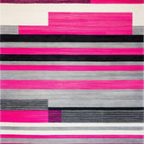 Ultra Soft Area Rug, Non Slip, Stain Resistant, Washable Area Rugs for Living Room, Bedroom, Striking Minimalist Graphic Lines(Pink)