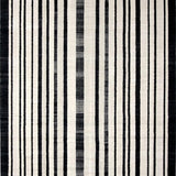 Ultra Soft Area Rug, Non Slip, Stain Resistant, Washable Area Rugs for Living Room, Bedroom, Black and White Striped Rug, Modern Design(Black)