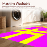 Ultra Soft Area Rug, Non Slip, Stain Resistant, Washable Area Rugs for Living Room, Bedroom, Vibrant Colorful Watercolor Motif(Yellow)