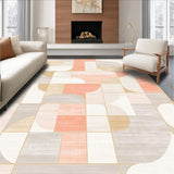 Ultra Soft Area Rug, Non Slip, Stain Resistant, Washable Area Rugs for Living Room, Bedroom, Modern Boho Kids Area with Playful Geometric Puzzle Motifs(Beige)