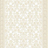 Ultra Soft Area Rug, Non Slip, Stain Resistant, Washable Area Rugs for Living Room, Bedroom, Creamy Beige Area with Intricate Filigree Scrollwork(Beige)