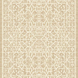 Beige Artistic Lattice Sophisticated Floor Covering(Beige)