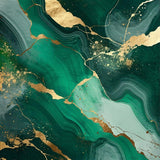 Dazzling Gold Marble Visual Appeal(Green)