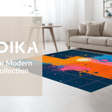 Ultra Soft Area Rug, Non Slip, Stain Resistant, Washable Area Rugs for Living Room, Bedroom, Galaxy Inspired Abstract Aesthetic(Blue)