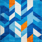 Elegant Trellis Blue Hues(Blue)
