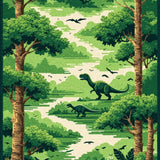 Cheerful T Rex and Friends Layout(Green)