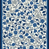 Artful Graphic Blue Blossom Motif(Blue)