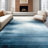 Ultra Soft Area Rug, Non Slip, Stain Resistant, Washable Area Rugs for Living Room, Bedroom, Tranquil Tides Rug Grey & Blue Non Shedding Carpet(Blue)