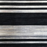 Ultra Soft Area Rug, Non Slip, Stain Resistant, Washable Area Rugs for Living Room, Bedroom, Bold Monochrome Striped Area Rug for Versatile Decor Accents(Black)