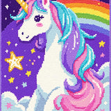 Ultra Soft Area Rug, Non Slip, Stain Resistant, Washable Area Rugs for Living Room, Bedroom, Sparkling Magical Unicorn Landscape(White)