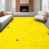 Ultra Soft Area Rug, Non Slip, Stain Resistant, Washable Area Rugs for Living Room, Bedroom, Sunshine-Inspired Quirky Home Decor(Yellow)