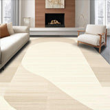 Ultra Soft Area Rug, Non Slip, Stain Resistant, Washable Area Rugs for Living Room, Bedroom, Zen Garden Round Minimalist Patio Mat for Serene(Beige)