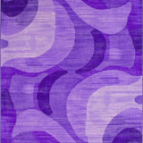 Ultra Soft Area Rug, Non Slip, Stain Resistant, Washable Area Rugs for Living Room, Bedroom, Playful Lavender Abstract Wave(Purple)