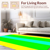 Ultra Soft Area Rug, Non Slip, Stain Resistant, Washable Area Rugs for Living Room, Bedroom, Contemporary Color Pop Design(Yellow)