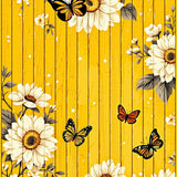 Vibrant Sunflower and Wood Aesthetic(Yellow)