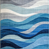 Contemporary Blue Toned Abstract(Blue)