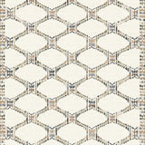 Ultra Soft Area Rug, Non Slip, Stain Resistant, Washable Area Rugs for Living Room, Bedroom, Artful Geometric Soft Ivory Shades(Beige)