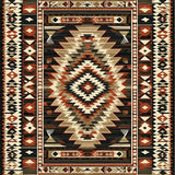Ultra Soft Area Rug, Non Slip, Stain Resistant, Washable Area Rugs for Living Room, Bedroom, Bold Aztec Inspired Graphic(Brown)
