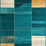 Modern Abstract Area Plush Design(Blue)