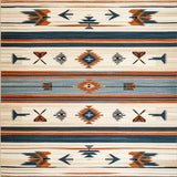 Ultra Soft Area Rug, Non Slip, Stain Resistant, Washable Area Rugs for Living Room, Bedroom, Southwest Inspired Area Earthy Tones Accent Floor(Orange)