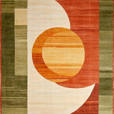 Ultra Soft Area Rug, Non Slip, Stain Resistant, Washable Area Rugs for Living Room, Bedroom, Chic Geometric Soft Textures(Orange)