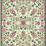 Elegant Light Green Textured Motif(Ivory)