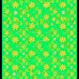 Ultra Soft Area Rug, Non Slip, Stain Resistant, Washable Area Rugs for Living Room, Bedroom, Playful Rounded Floral Theme(Green)