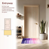 Ultra Soft Area Rug, Non Slip, Stain Resistant, Washable Area Rugs for Living Room, Bedroom, Gradient Soft Pastel Aesthetic(Pink)