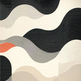 Ultra Soft Area Rug, Non Slip, Stain Resistant, Washable Area Rugs for Living Room, Bedroom, Foldable Straw with Abstract Wave Motifs in Two Tone Neutral Palette(Gray)