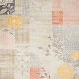 Artistic Floral Patchwork Area for Contemporary Spaces(Beige)