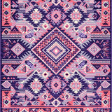 Ultra Soft Area Rug, Non Slip, Stain Resistant, Washable Area Rugs for Living Room, Bedroom, Colorful Southwestern Inspired Elegance(Purple)