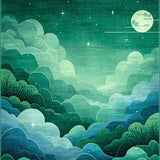 Whimsical Celestial Dreamscape Design(Green)