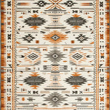 Ultra Soft Area Rug, Non Slip, Stain Resistant, Washable Area Rugs for Living Room, Bedroom, Southwest Tribal Ethnic Aesthetic(Orange)