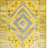 Ultra Soft Area Rug, Non Slip, Stain Resistant, Washable Area Rugs for Living Room, Bedroom, Vibrant Tribal Geometric Harmony(Yellow)
