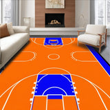 Ultra Soft Area Rug, Non Slip, Stain Resistant, Washable Area Rugs for Living Room, Bedroom, Striking Athletic Field Imagery(Orange)