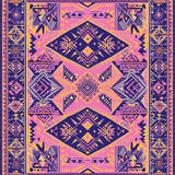 Ultra Soft Area Rug, Non Slip, Stain Resistant, Washable Area Rugs for Living Room, Bedroom, Eclectic Soft Purple Patterned Delight(Purple)