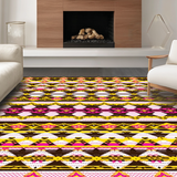 Ultra Soft Area Rug, Non Slip, Stain Resistant, Washable Area Rugs for Living Room, Bedroom, Delightful Cheerful Welcome Style(Brown)