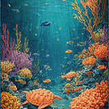Ultra Soft Area Rug, Non Slip, Stain Resistant, Washable Area Rugs for Living Room, Bedroom, Vibrant Turtle Reef Carpet With Tropical Fish Underwater Paradise Design(Blue)
